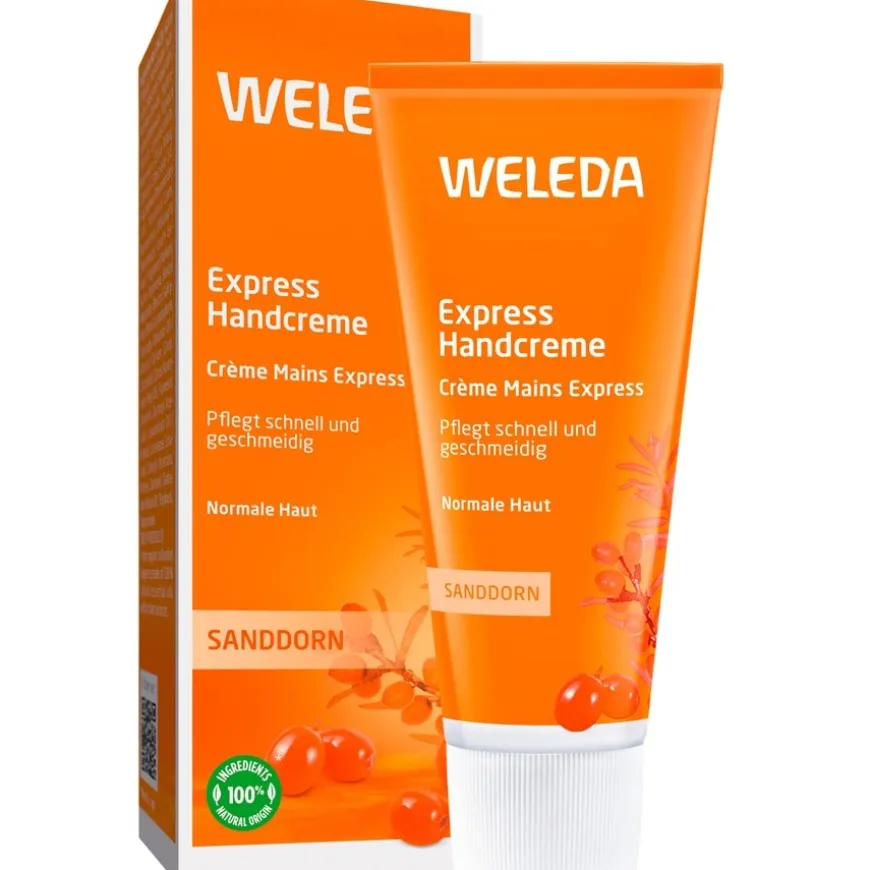 Duindoorn express handcrème, Herstellende intensieve verzorging, fruitig-frisse geur