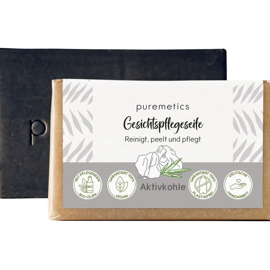 Actieve houtskool gezichtszeep