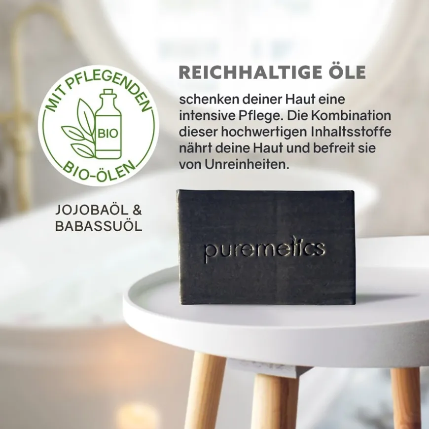 Actieve houtskool gezichtszeep