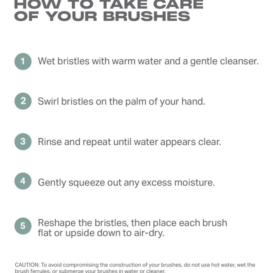 Along for the Glide 6-Piece Travel Brush set