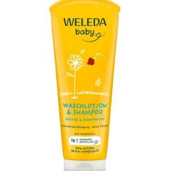 Calendula Waslotion & Shampoo, Reinigt huid en haar op milde wijze, mild voor de ogen