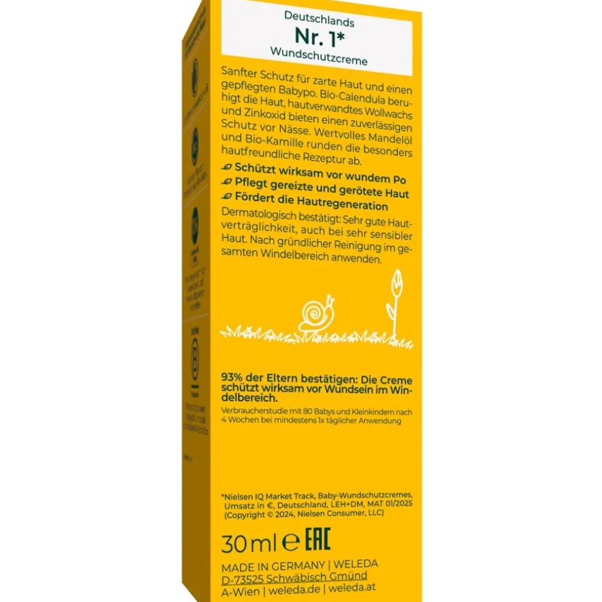 Calendula wondbeschermende crème, Verzorgt en beschermt de babyhuid tegen pijn in de luierstreek