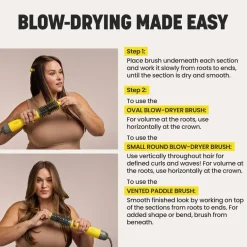 De Triple Shot Verwisselbare Föhnborstel