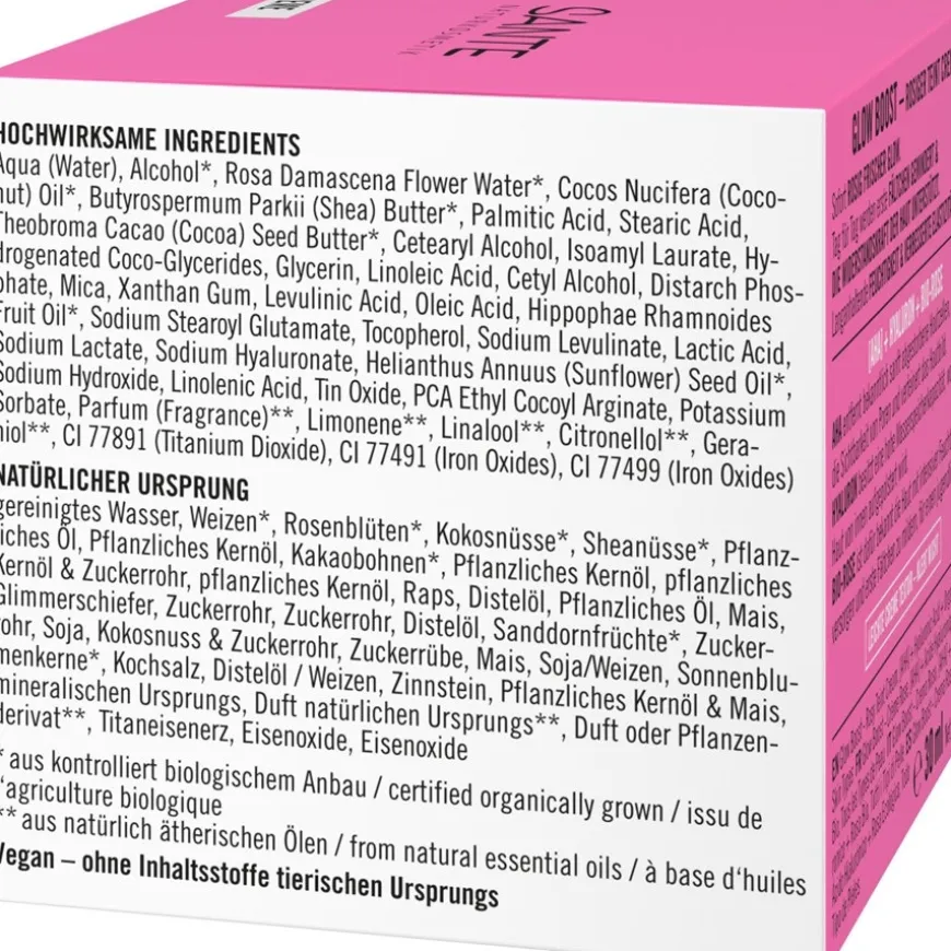 Gloed Boost teintcrème, AHA, hyaluronzuur & organische roos