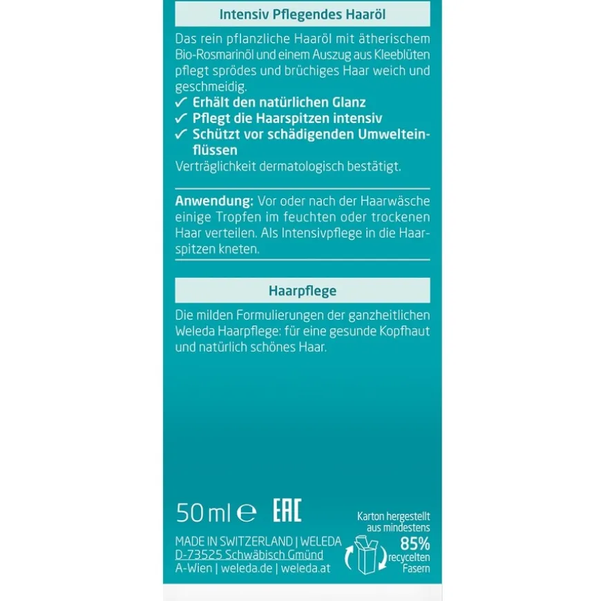 Intensief verzorgende haarolie, Voedt broos en breekbaar haar en maakt het zacht en soepel