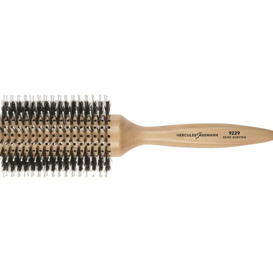 Lichtgekleurde houten ronde borstel model 9229