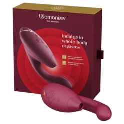 Luxe dubbele stimulator met Pleasure Air-technologie voor de clitoris en vibratie voor de G-Spot, Boradeaux