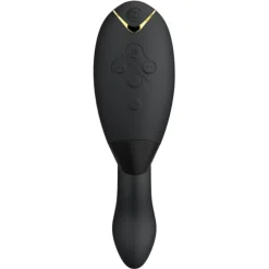 Luxe dubbele stimulator met Pleasure Air-technologie voor de clitoris en vibratie voor de G-Spot, Zwart