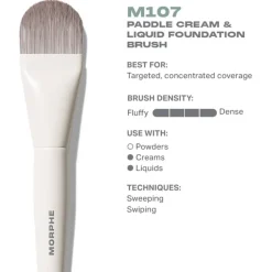 M107 Paddle Cream & Liquid Foundation Brush