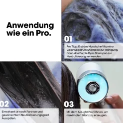 Paarse kleurstoffen shampoo