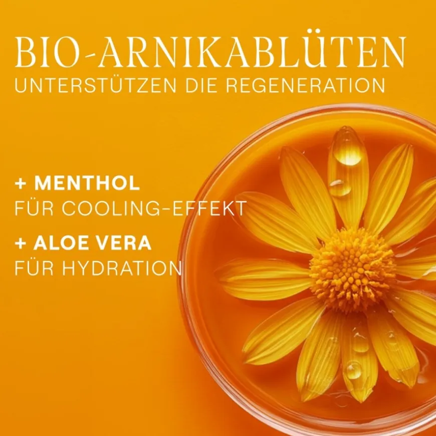 Sport verkoelende gel arnica, Verkoelt onmiddellijk, hydrateert en ondersteunt spierontspanning