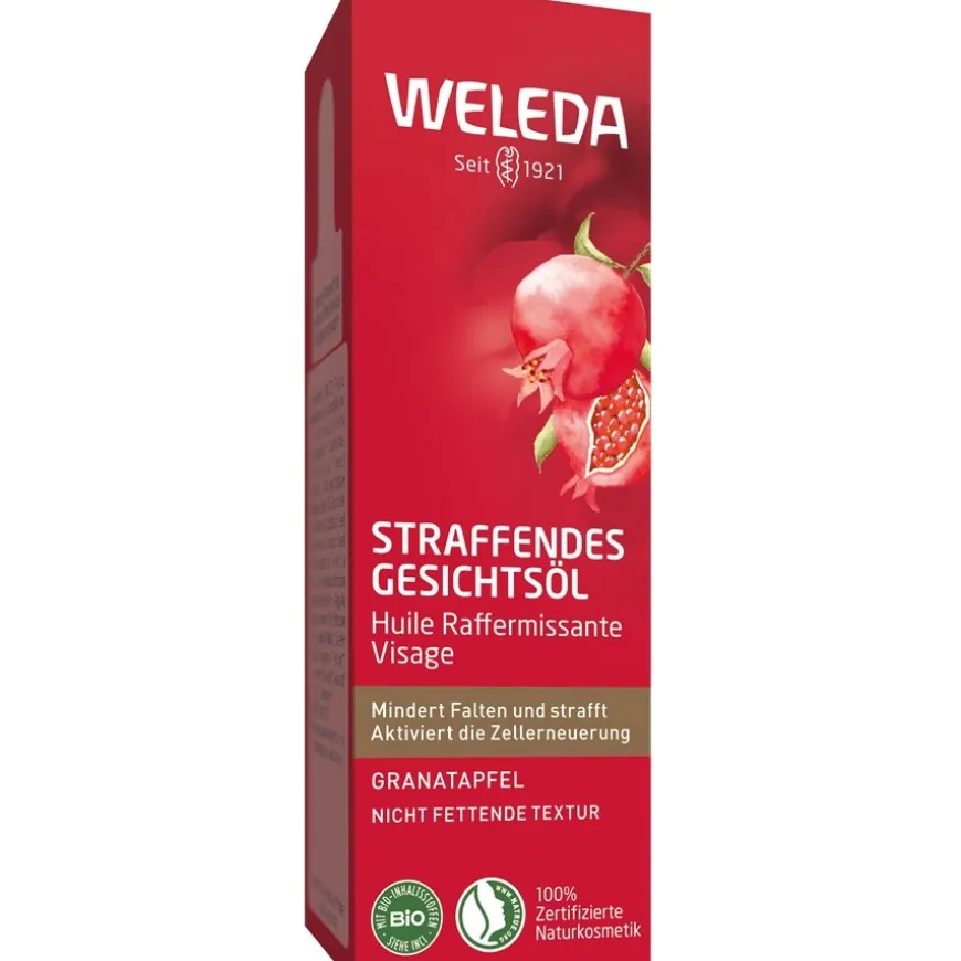 Verstevigende gezichtsolie granaatappel, Vermindert lijntjes en rimpels. Verstevigt en voedt intensief