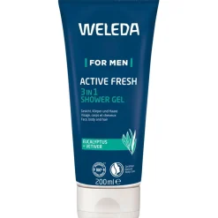 Voor mannen Active Fresh 3in1 Douchegel, Revitaliseert met een verfrissende, pittige en mannelijke geur